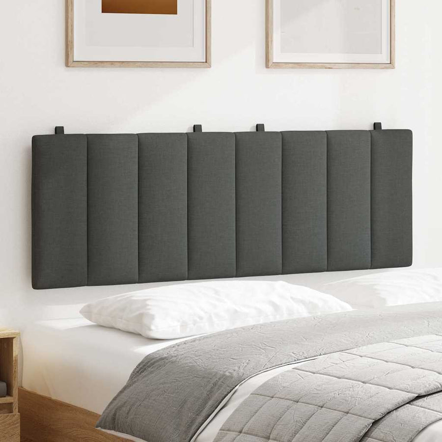 Hoofdbordkussen 140 cm stof donkergrijs