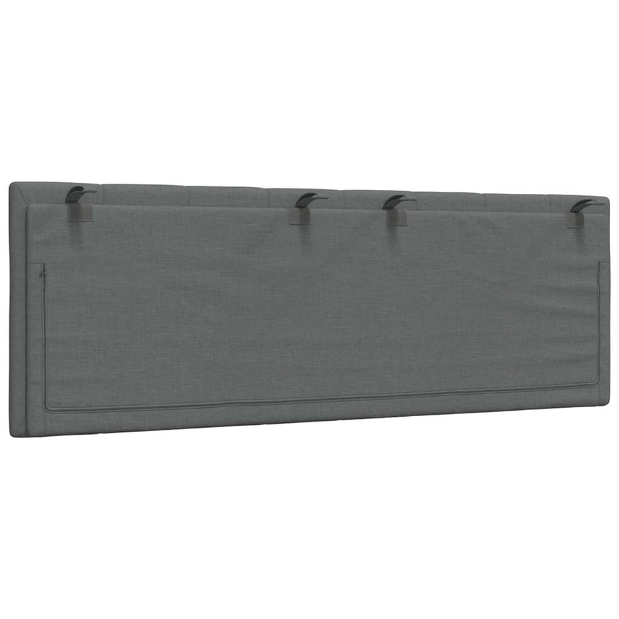 Hoofdbordkussen 140 cm stof donkergrijs