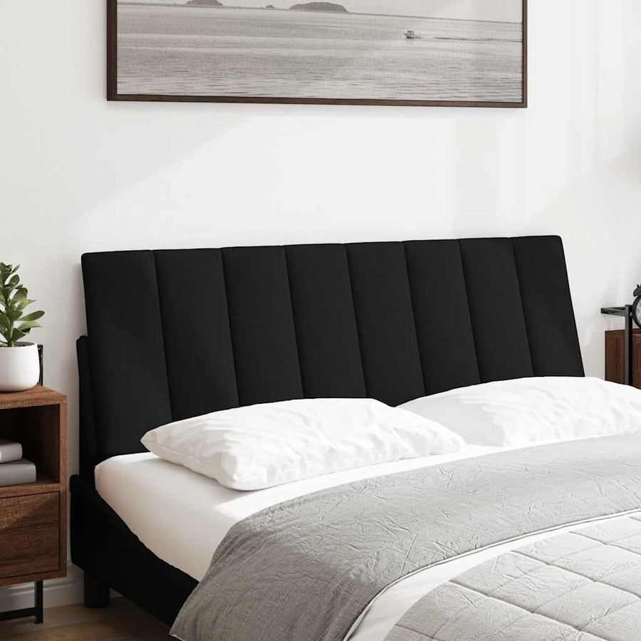 Hoofdbordkussen 140 cm stof zwart