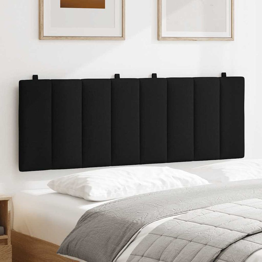 Hoofdbordkussen 140 cm stof zwart
