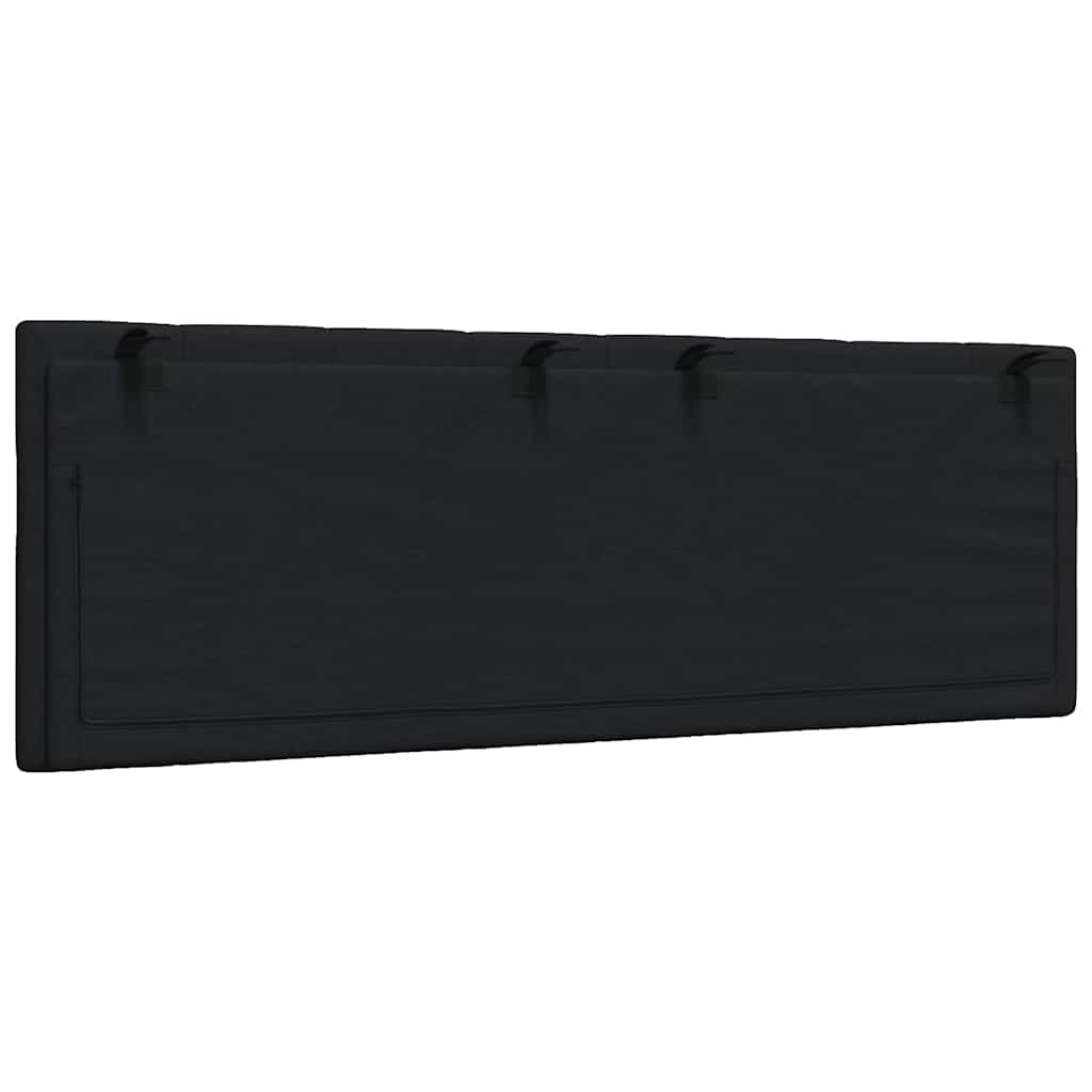 Hoofdbordkussen 140 cm stof zwart