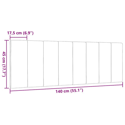 Hoofdbordkussen 140 cm stof zwart