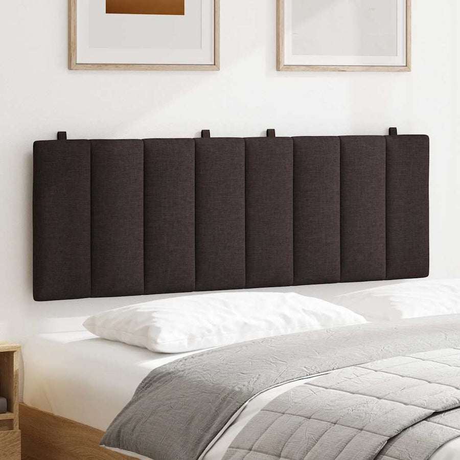 Hoofdbordkussen "Hanko" 140 cm stof donkerbruin