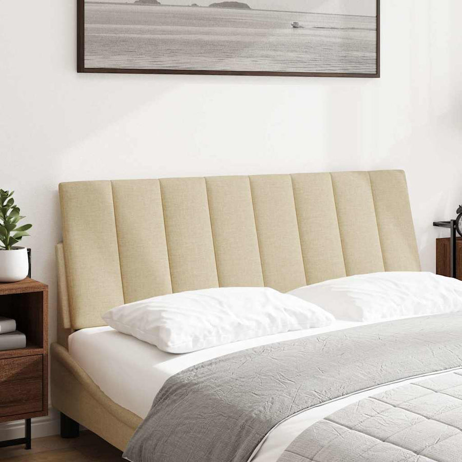 Hoofdbordkussen "Hanko" 140 cm stof crèmekleurig