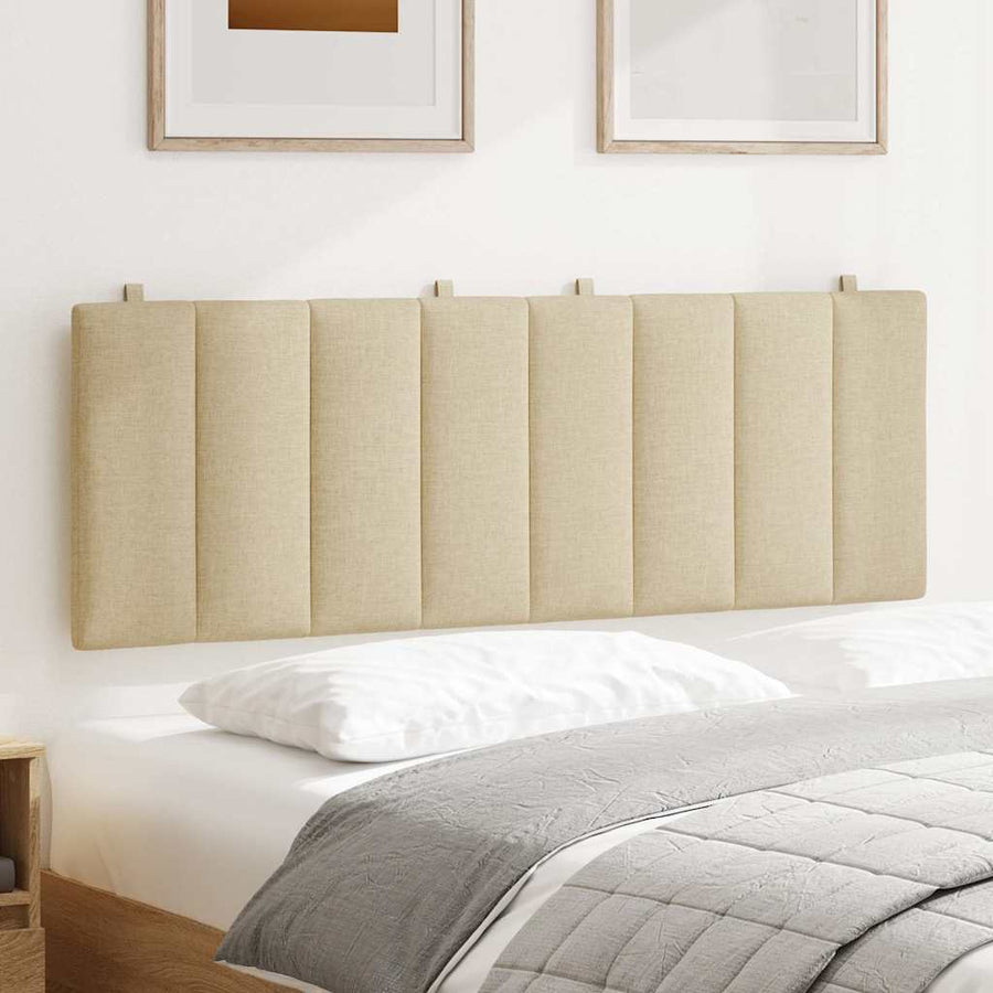 Hoofdbordkussen "Hanko" 140 cm stof crèmekleurig