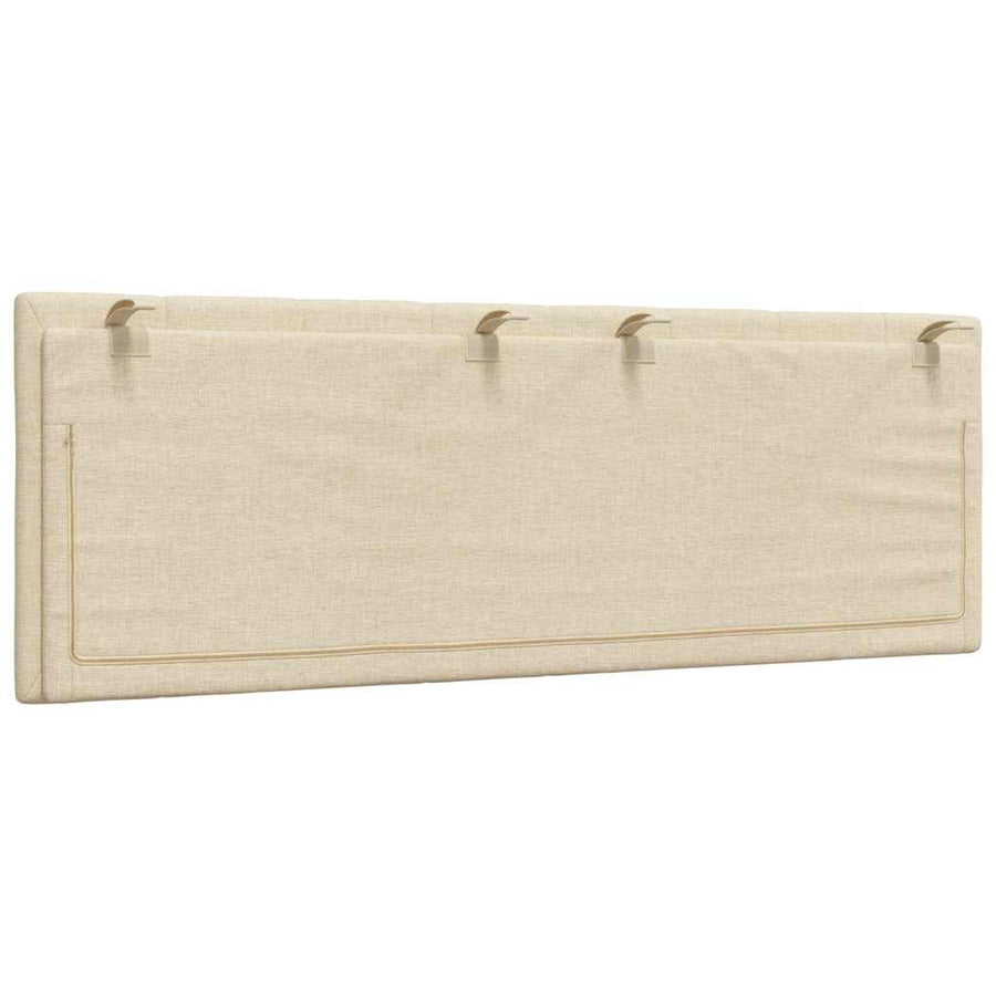 Hoofdbordkussen "Hanko" 140 cm stof crèmekleurig