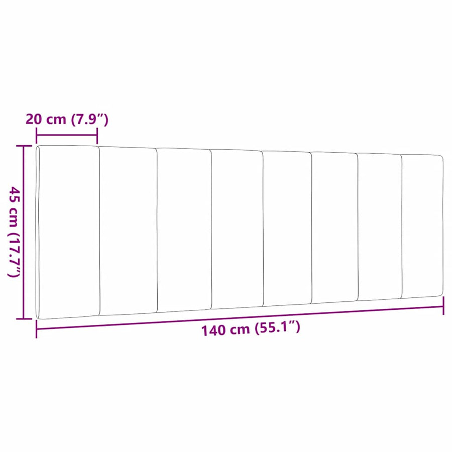 Hoofdbordkussen Stof 140 cm Blauw