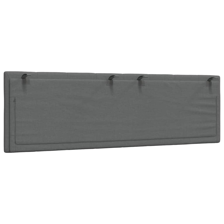 Hoofdbordkussen 160 cm stof donkergrijs