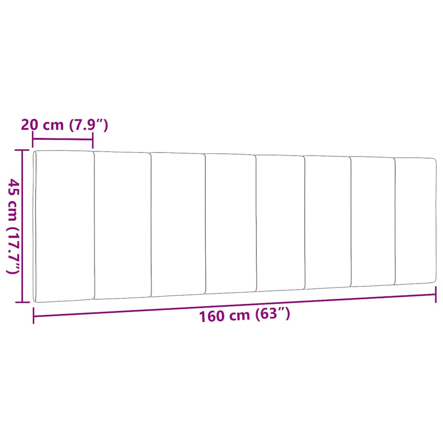 Hoofdbordkussen Stof 160 cm Zwart