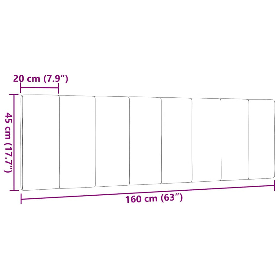 Hoofdbordkussen Stof 160 cm Taupe