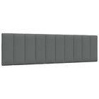Hoofdbordkussen "Hanko" 180 cm stof donkergrijs