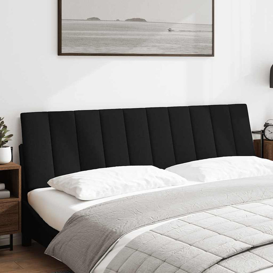 Hoofdbordkussen 180 cm stof zwart