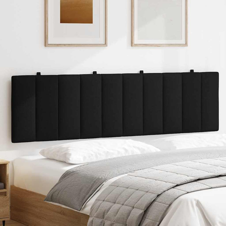 Hoofdbordkussen 180 cm stof zwart