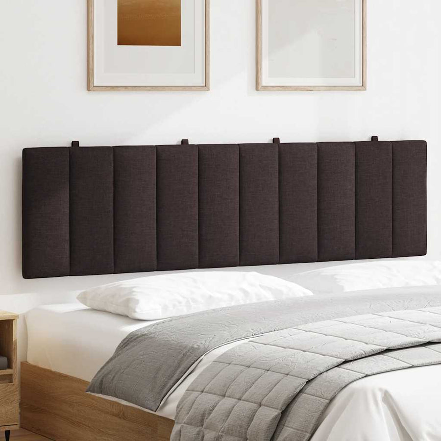 Hoofdbordkussen "Hanko" 180 cm stof donkerbruin