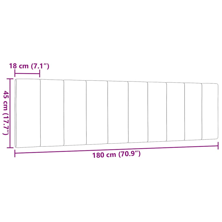 Hoofdbordkussen "Hanko" 180 cm stof donkerbruin