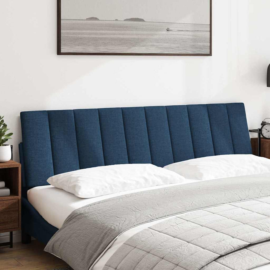 Hoofdbordkussen 180 cm stof blauw