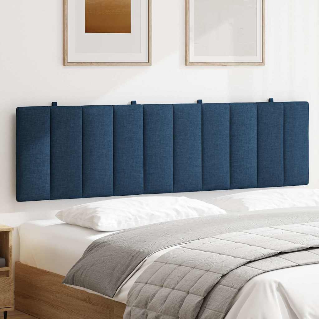 Hoofdbordkussen 180 cm stof blauw