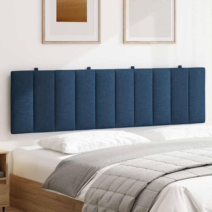 Hoofdbordkussen 180 cm stof blauw
