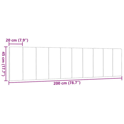 Hoofdbordkussen 200 cm stof donkergrijs