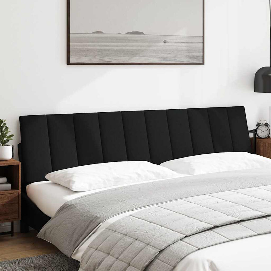 Hoofdbordkussen "Hanko" 200 cm stof zwart