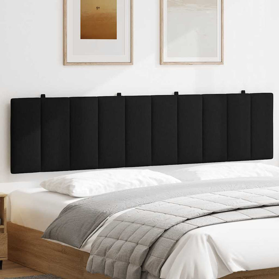 Hoofdbordkussen "Hanko" 200 cm stof zwart