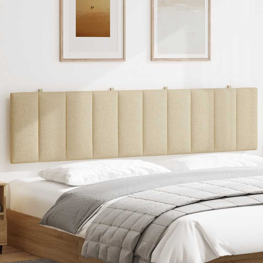 Hoofdbordkussen "Hanko" 200 cm stof crèmekleurig