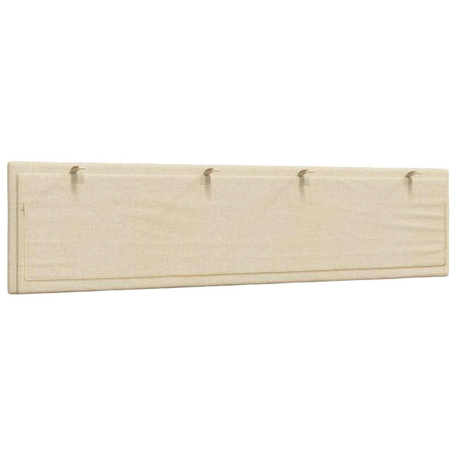 Hoofdbordkussen "Hanko" 200 cm stof crèmekleurig