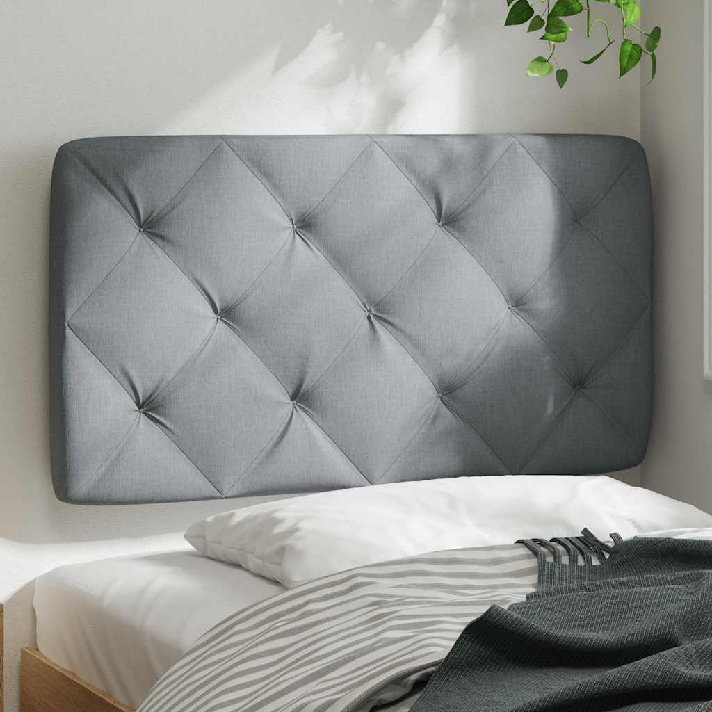 Hoofdbordkussen 80 cm stof lichtgrijs