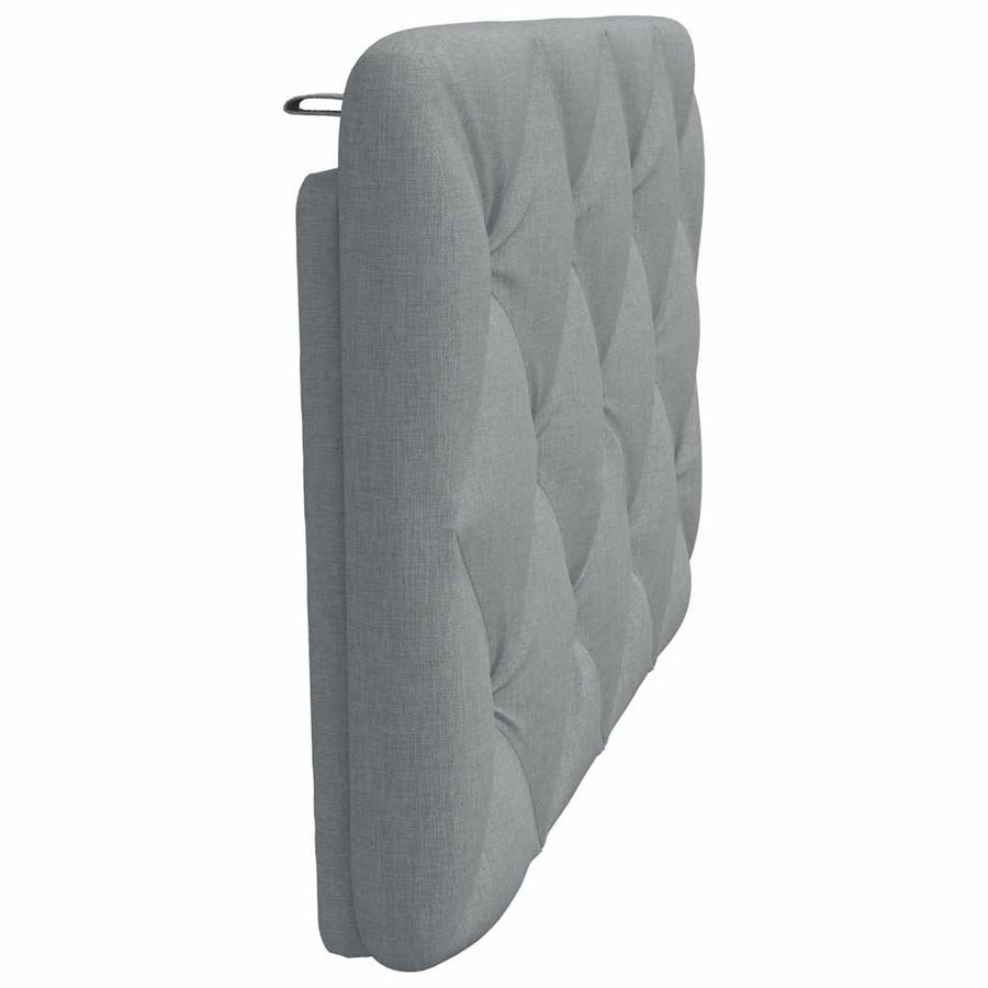 Hoofdbordkussen 80 cm stof lichtgrijs