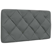 Headboard cushion 80 cm dark grey fabric