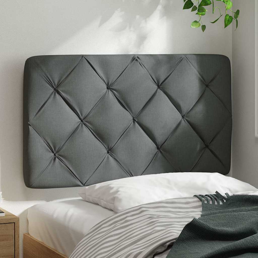 Hoofdbordkussen 80 cm stof donkergrijs