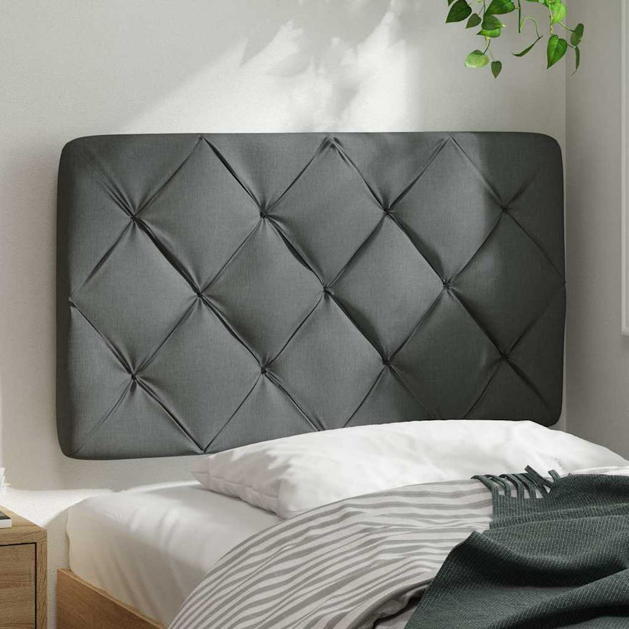 Hoofdbordkussen 80 cm stof donkergrijs