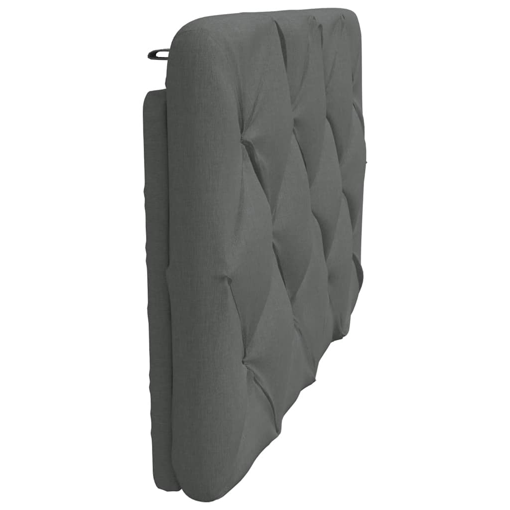 Hoofdbordkussen 80 cm stof donkergrijs