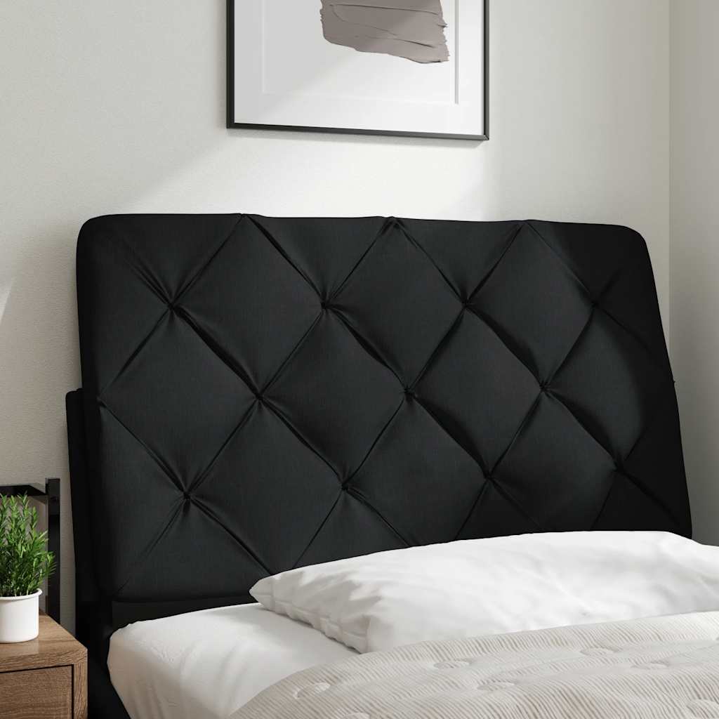 Hoofdbordkussen 80 cm stof zwart