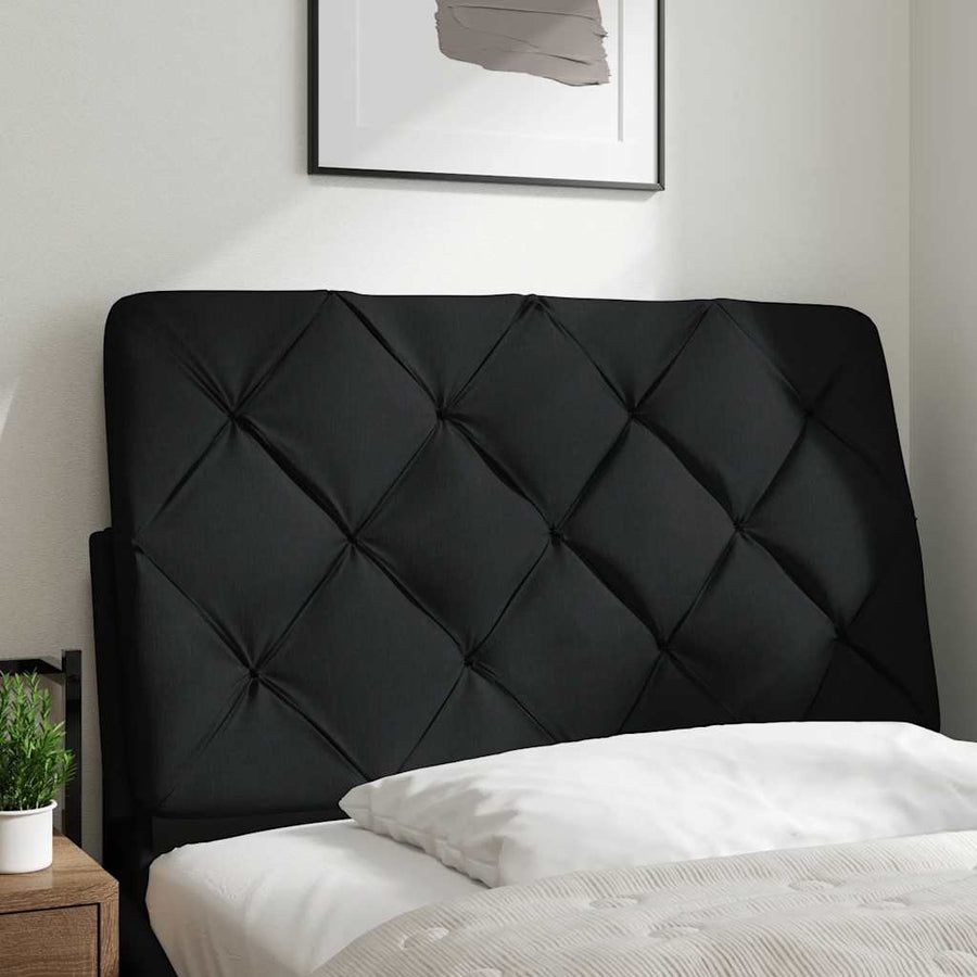 Hoofdbordkussen 80 cm stof zwart