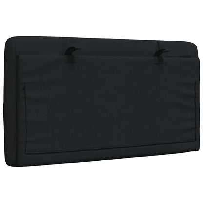 Hoofdbordkussen 80 cm stof zwart