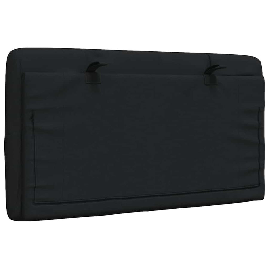 Hoofdbordkussen 80 cm stof zwart