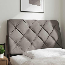 Hoofdbordkussen 80 cm stof taupe