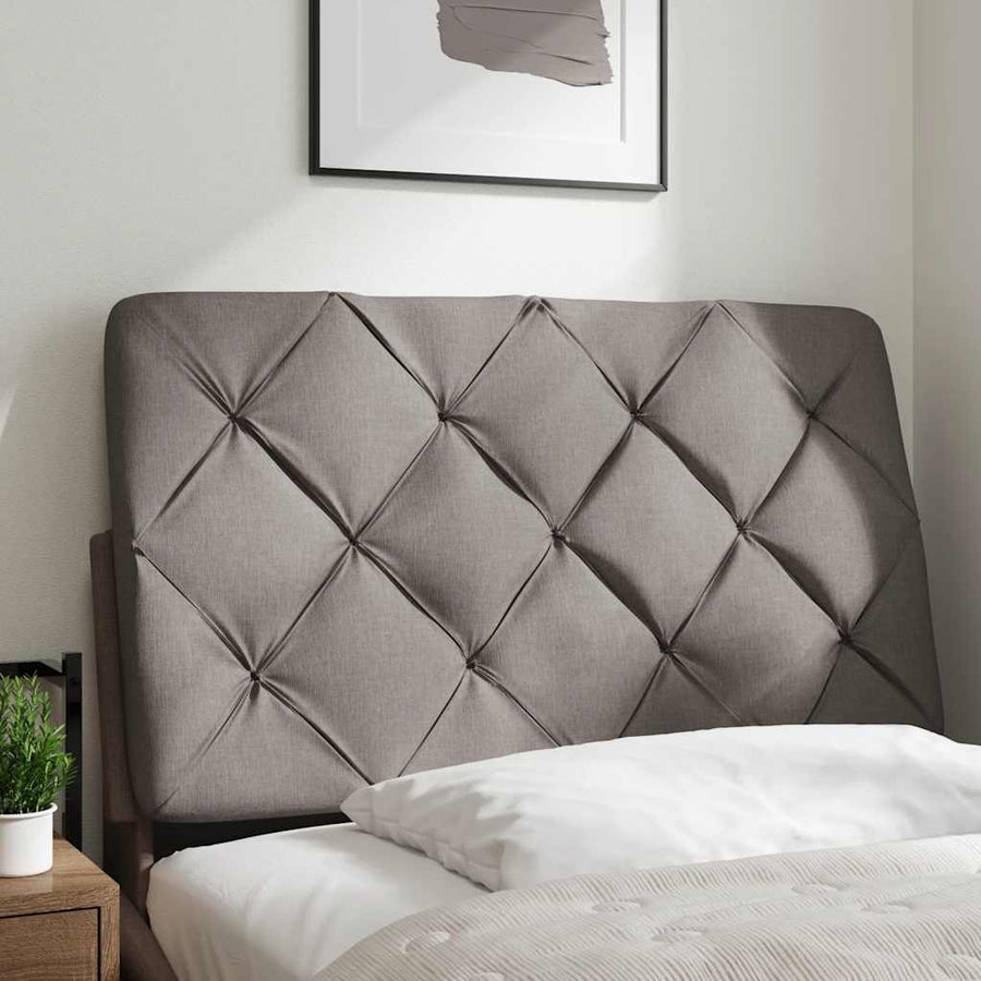 Hoofdbordkussen 80 cm stof taupe