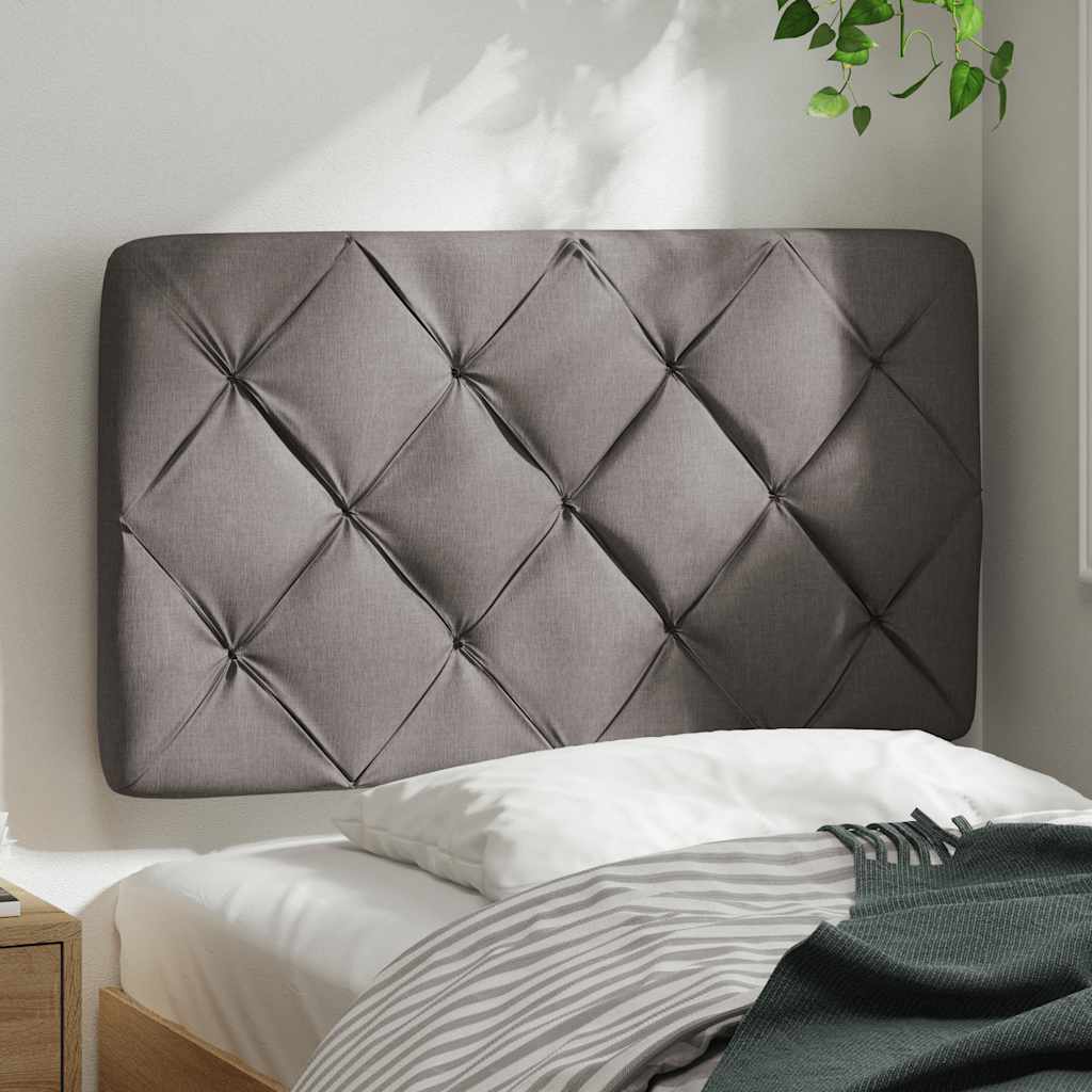 Hoofdbordkussen 80 cm stof taupe
