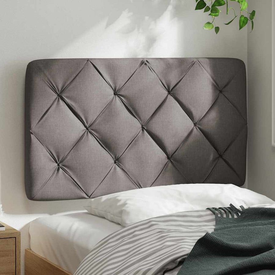 Hoofdbordkussen 80 cm stof taupe