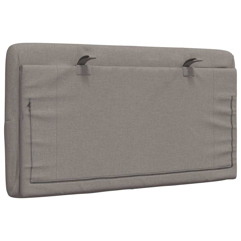 Hoofdbordkussen 80 cm stof taupe