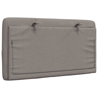 Hoofdbordkussen 80 cm stof taupe