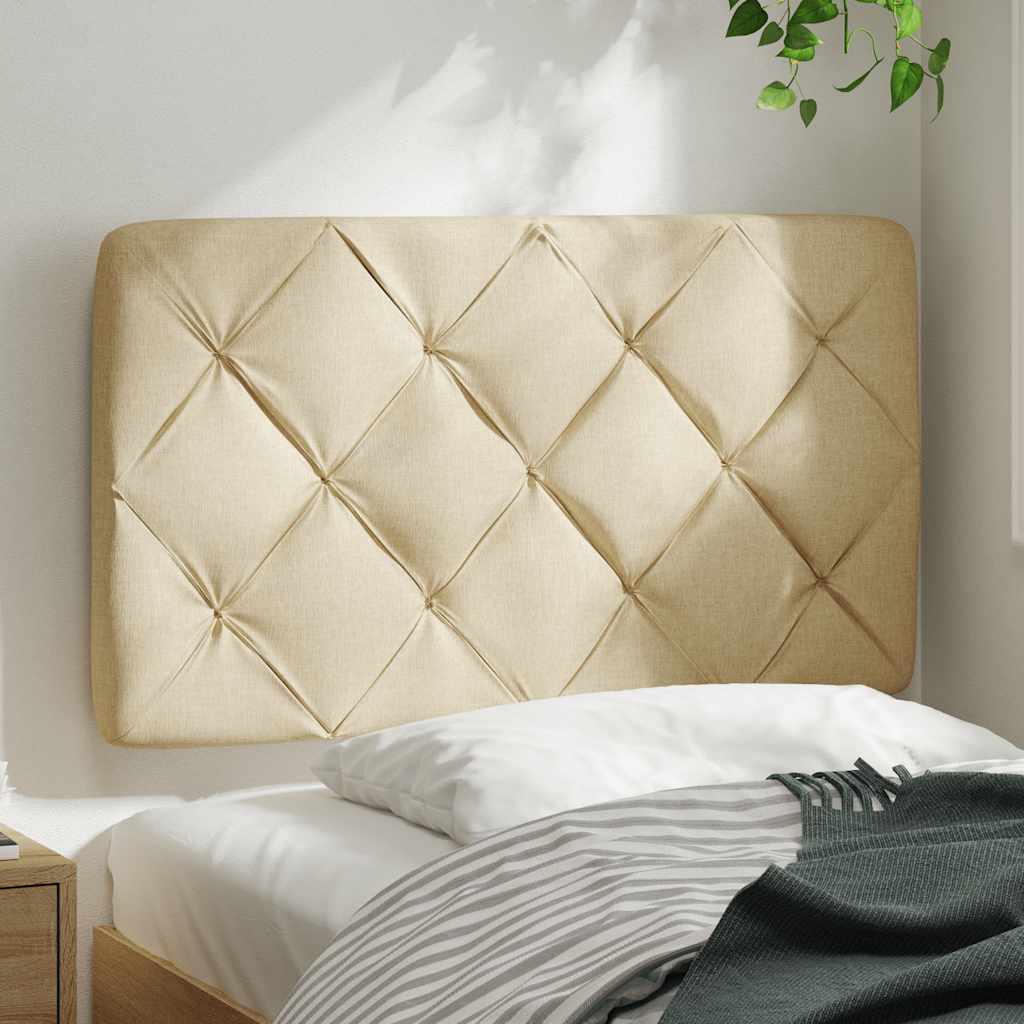 Hoofdbordkussen 80 cm stof crèmekleurig