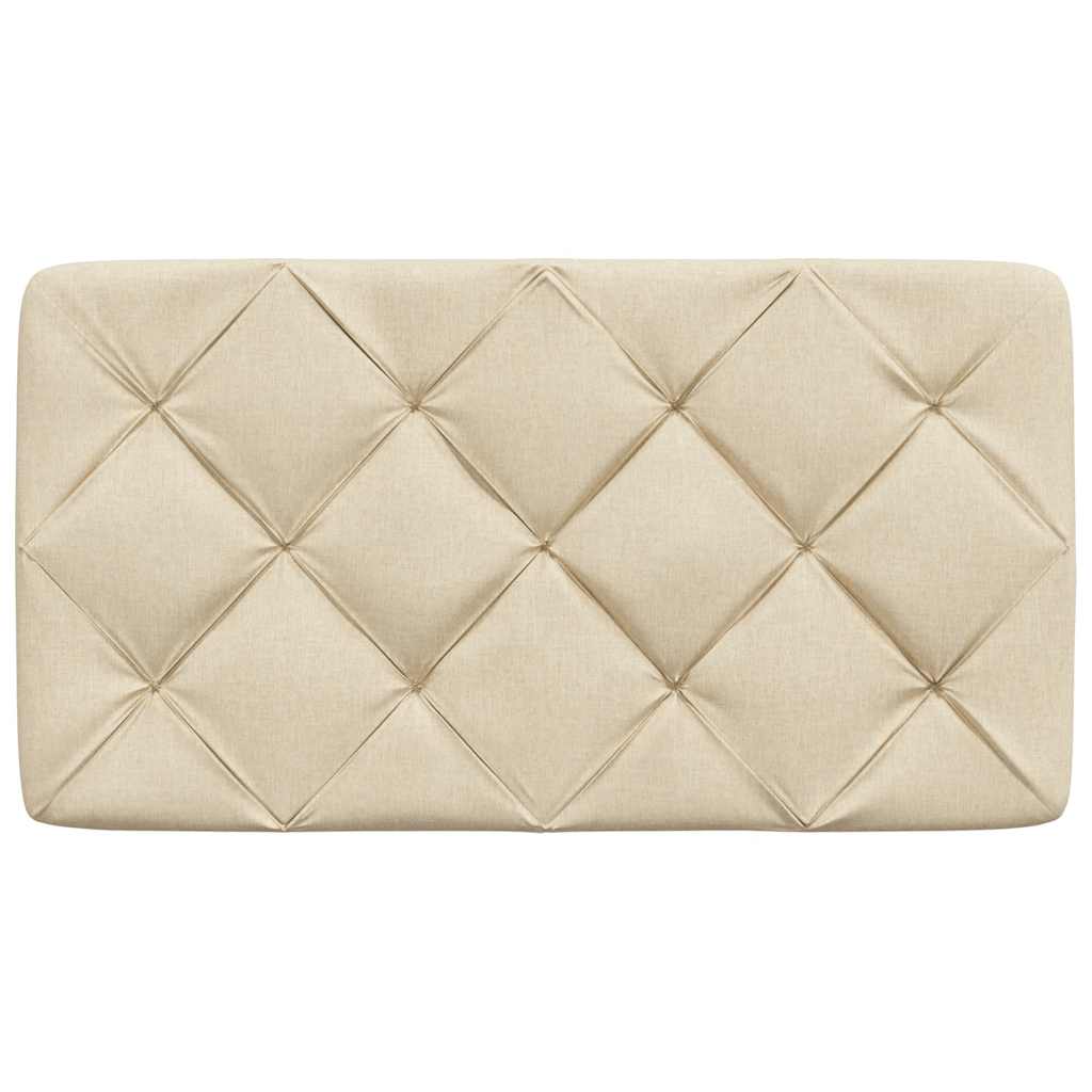 Hoofdbordkussen 80 cm stof crèmekleurig