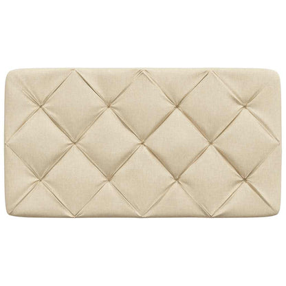 Hoofdbordkussen 80 cm stof crèmekleurig