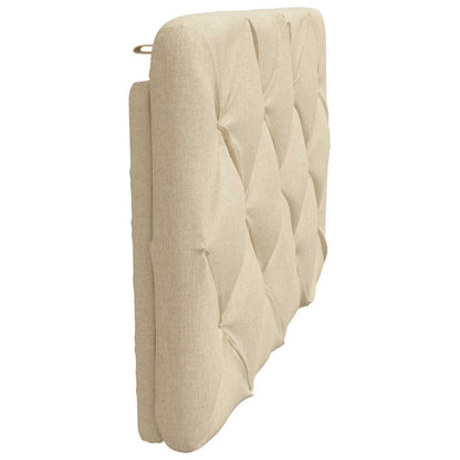 Hoofdbordkussen 80 cm stof crèmekleurig