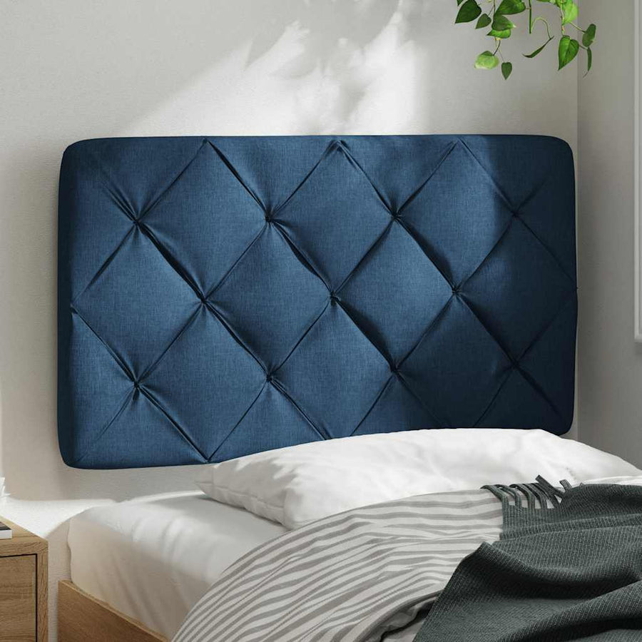 Hoofdbordkussen 80 cm stof blauw