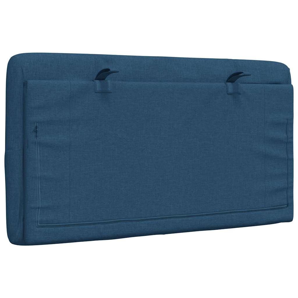 Hoofdbordkussen 80 cm stof blauw