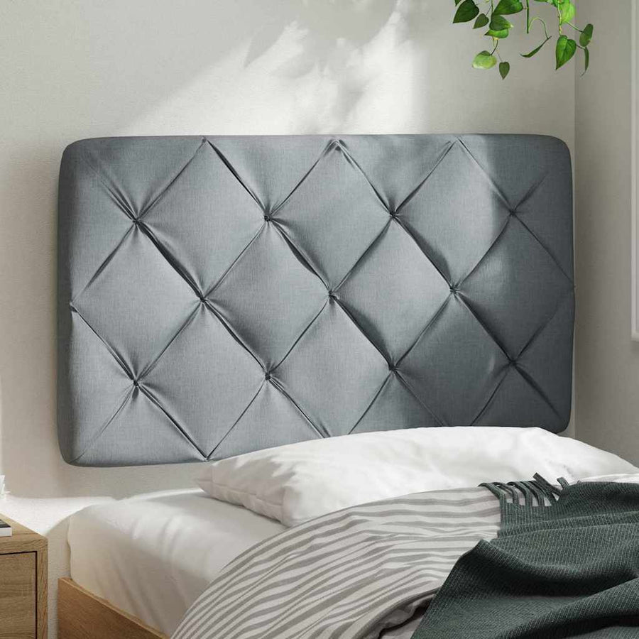 Hoofdbordkussen 90 cm stof lichtgrijs